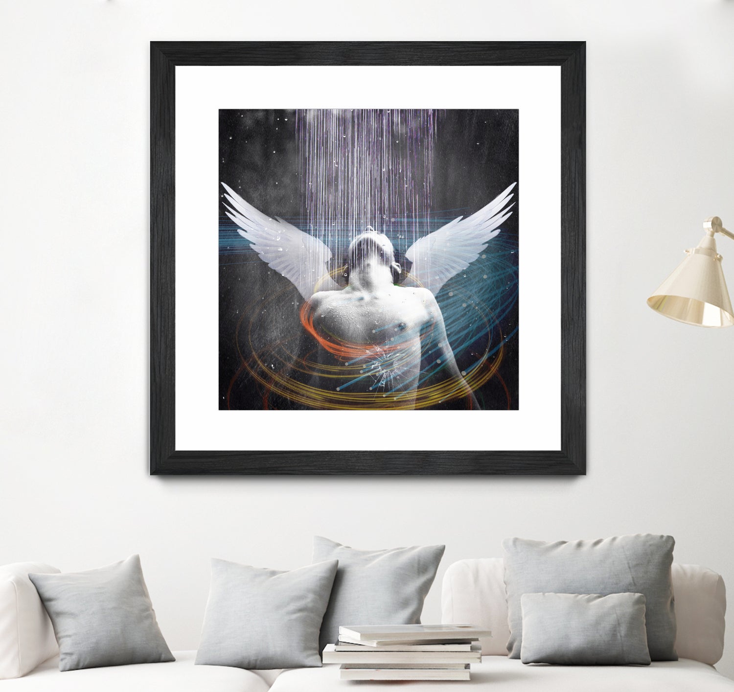 dark rain angel by Vin Zzep on GIANT ART - white photo illustration