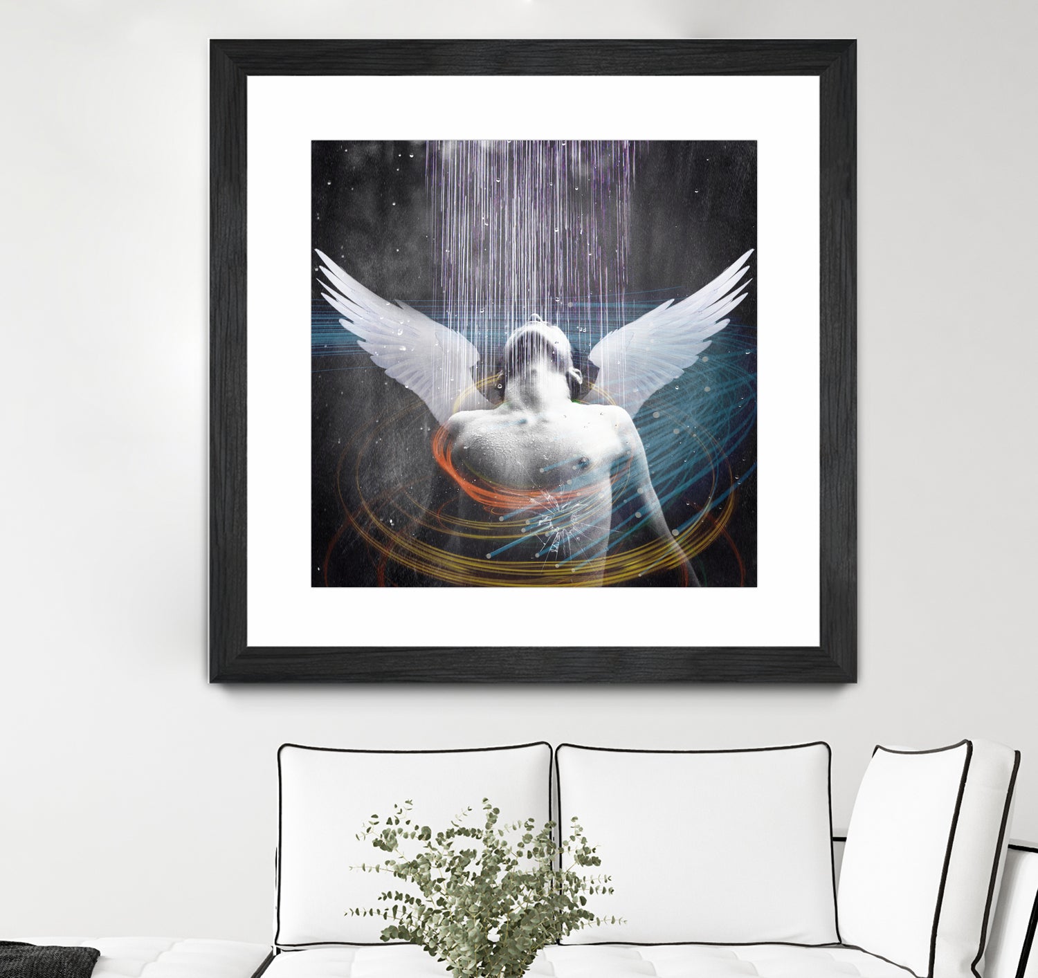 dark rain angel by Vin Zzep on GIANT ART - white photo illustration