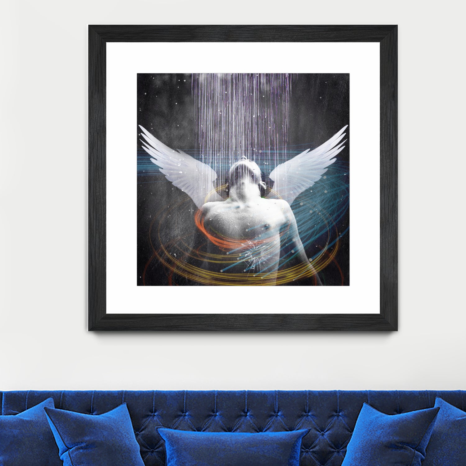 dark rain angel by Vin Zzep on GIANT ART - white photo illustration