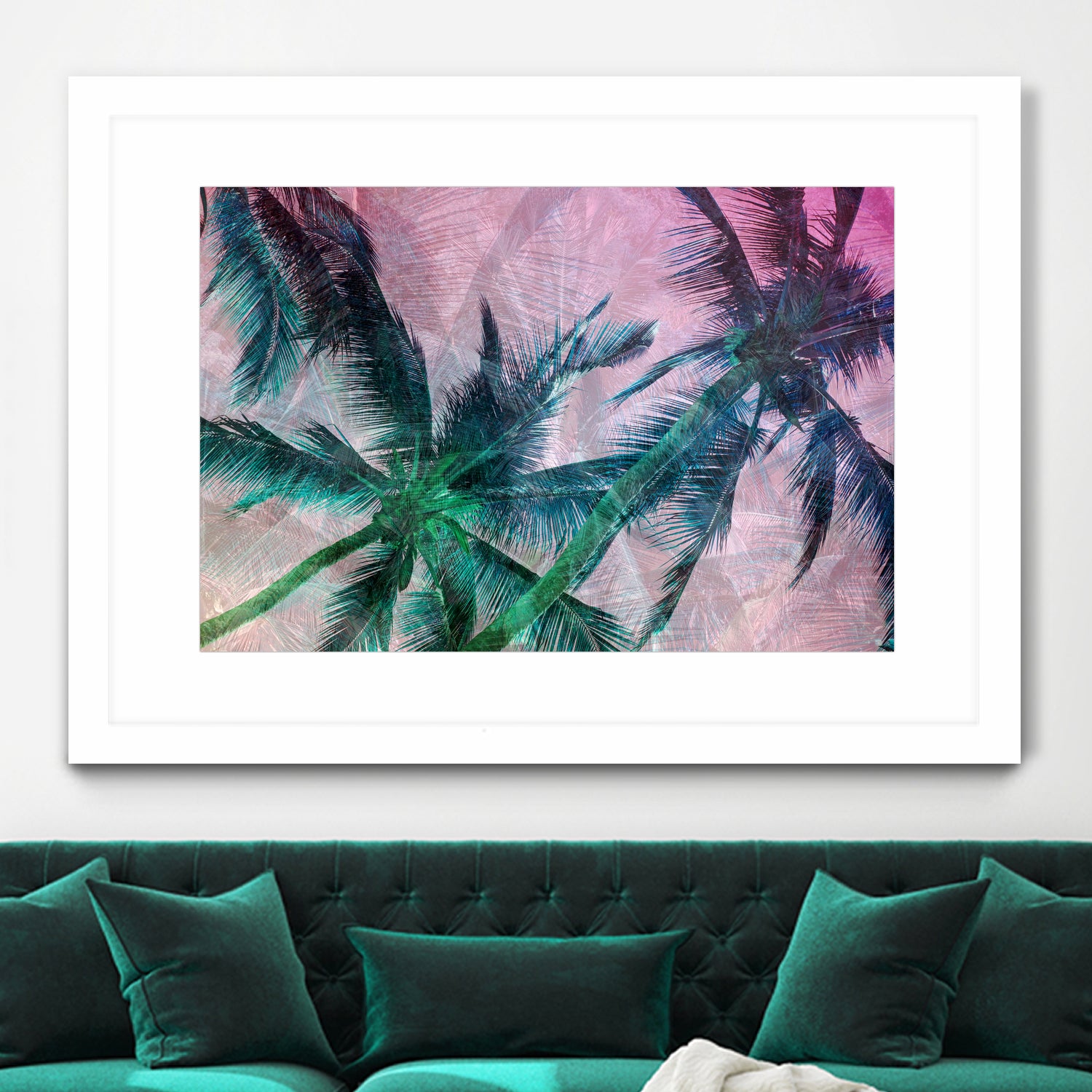 Textured Palms II by Lisa Argyropoulos on GIANT ART - green photo illustration