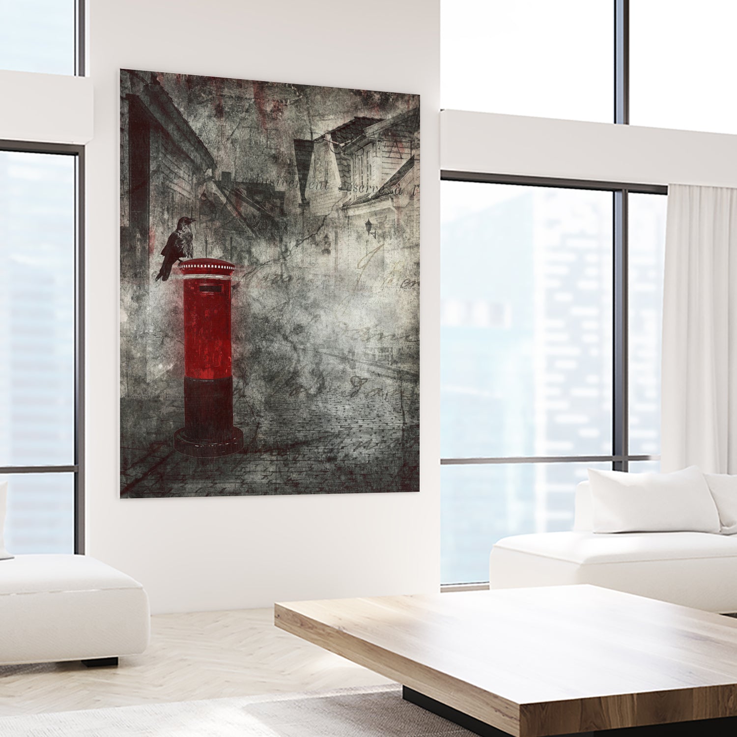 Red Letter Box by Alina Sliwinska on GIANT ART - red mixed media