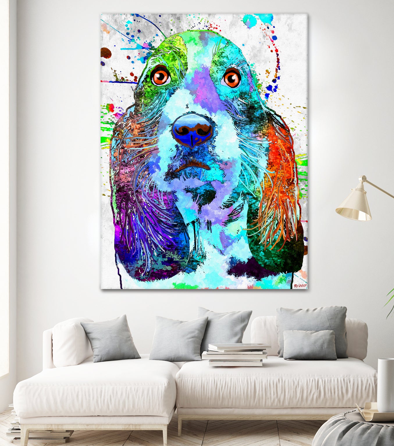 Basset Hound by Daniel Janda on GIANT ART - black digital painting