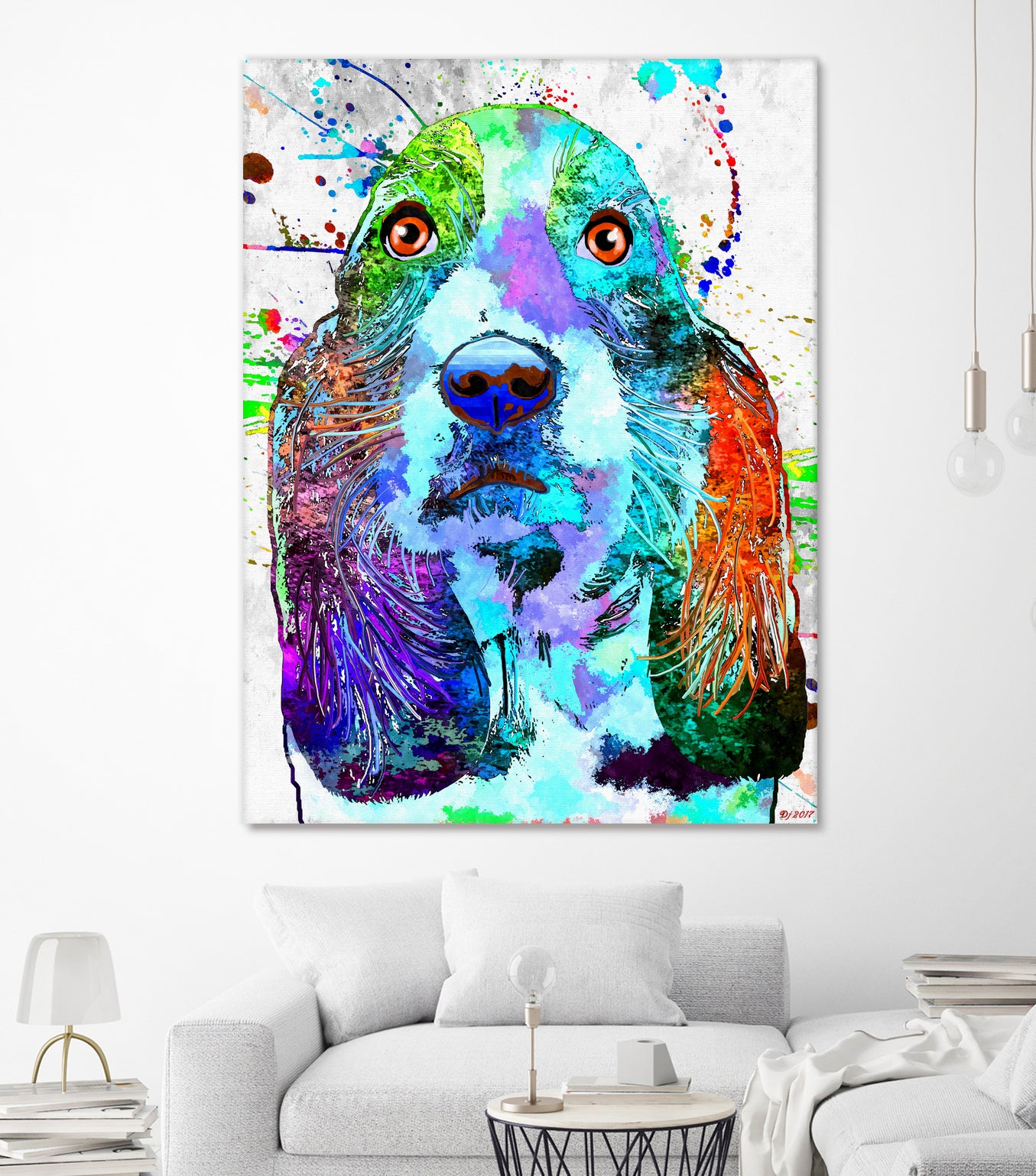 Basset Hound by Daniel Janda on GIANT ART - black digital painting