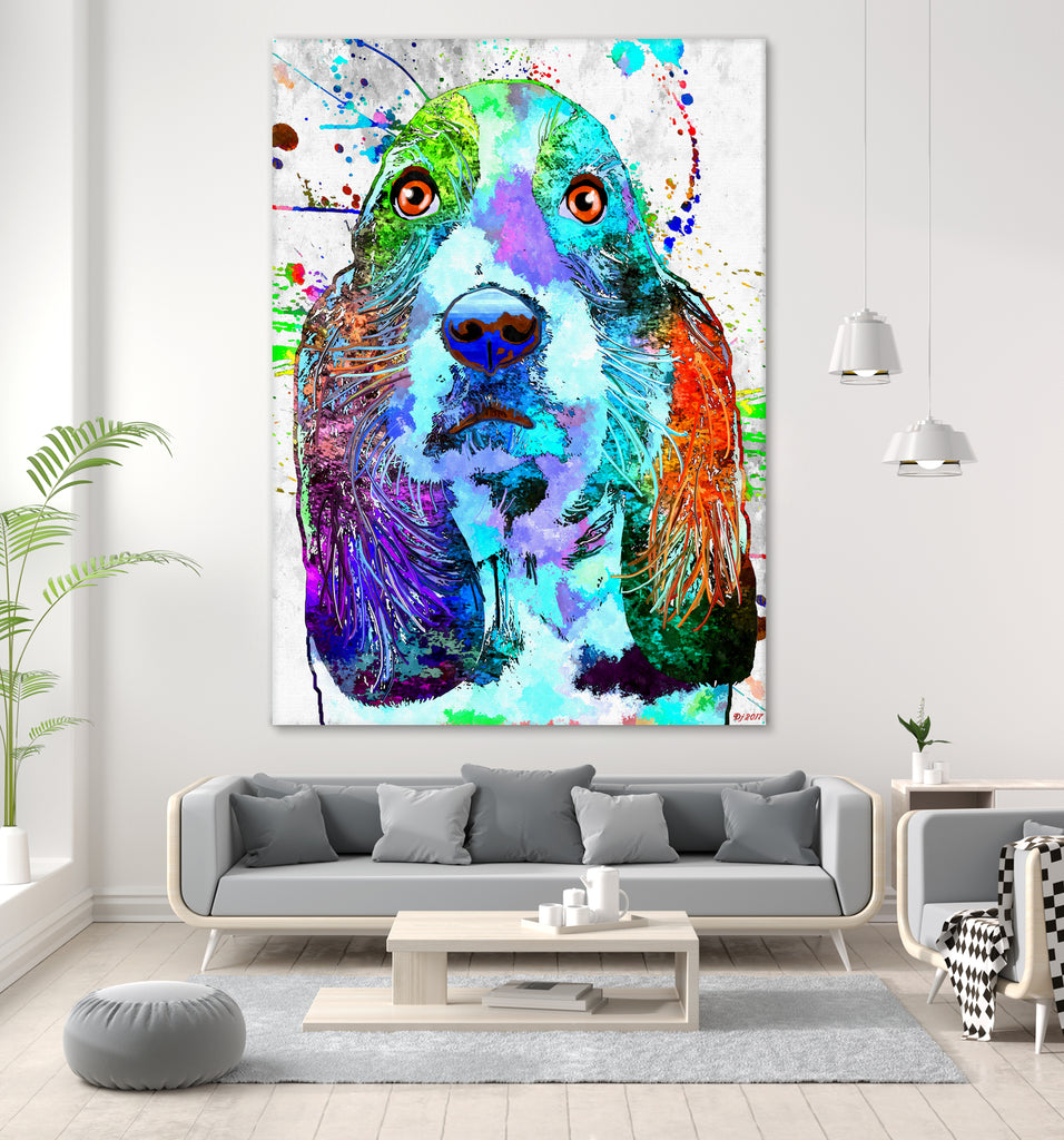 Basset Hound by Daniel Janda on GIANT ART - black digital painting