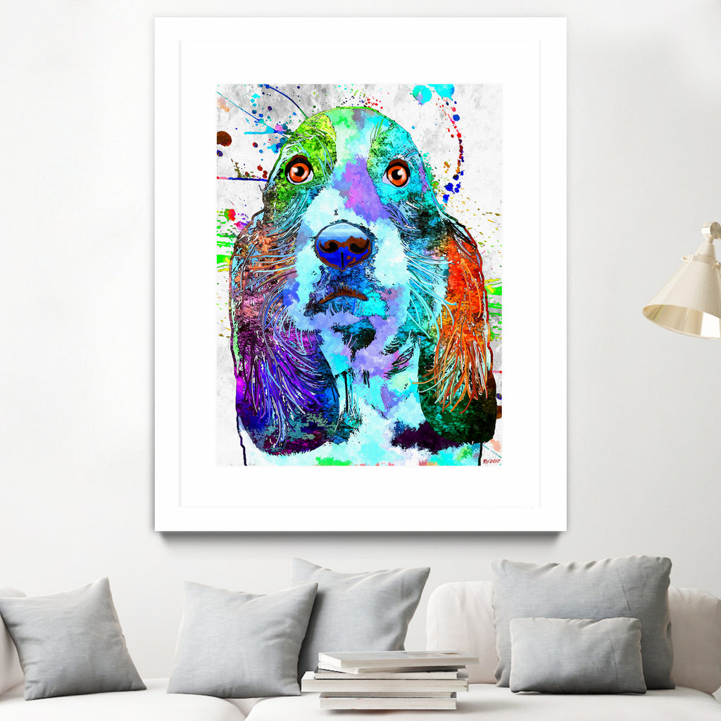 Basset Hound by Daniel Janda on GIANT ART - black digital painting