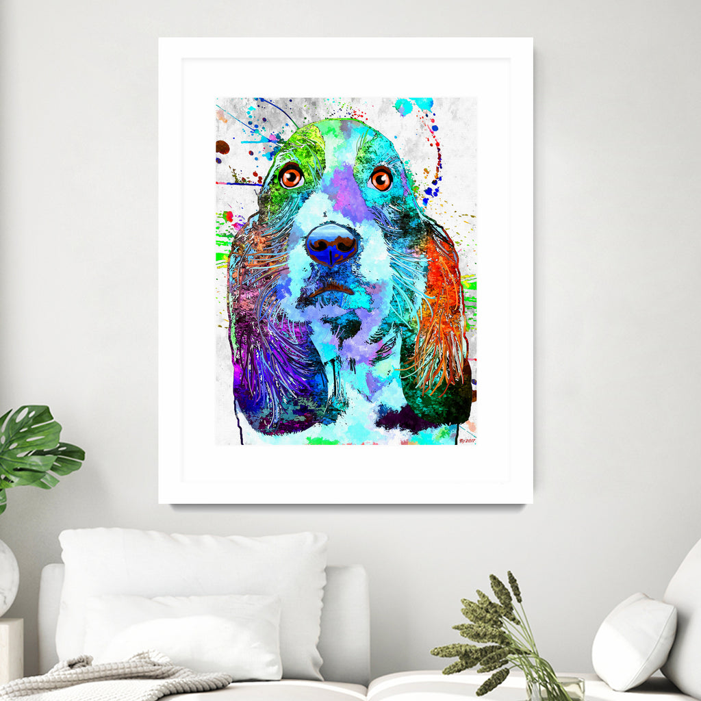 Basset Hound by Daniel Janda on GIANT ART - black digital painting