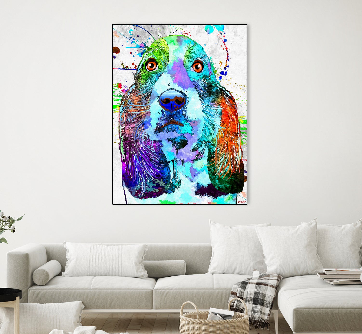 Basset Hound by Daniel Janda on GIANT ART - black digital painting