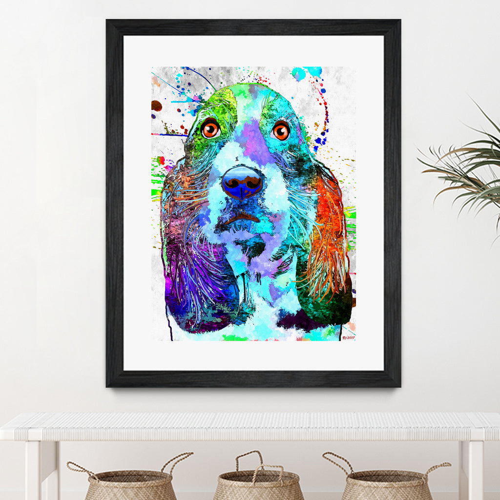 Basset Hound by Daniel Janda on GIANT ART - black digital painting