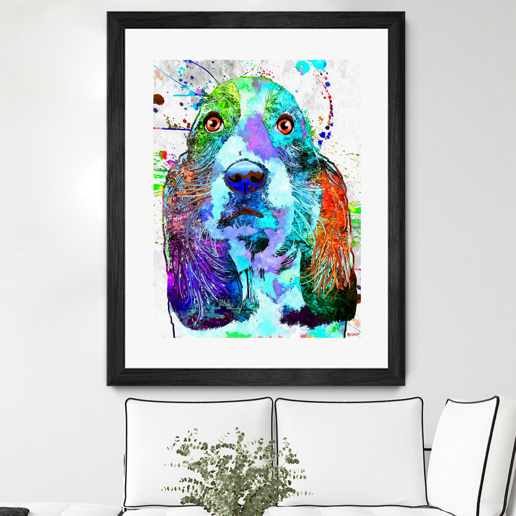 Basset Hound by Daniel Janda on GIANT ART - black digital painting