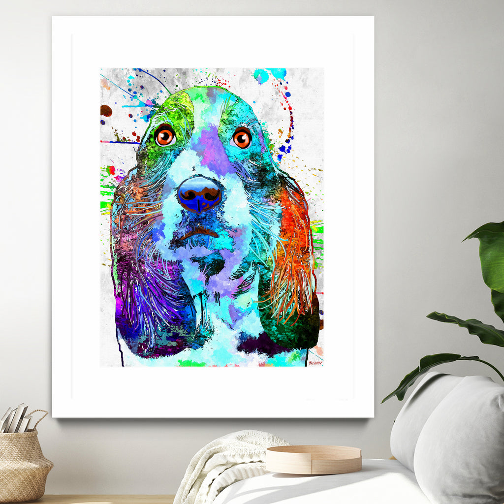 Basset Hound by Daniel Janda on GIANT ART - black digital painting