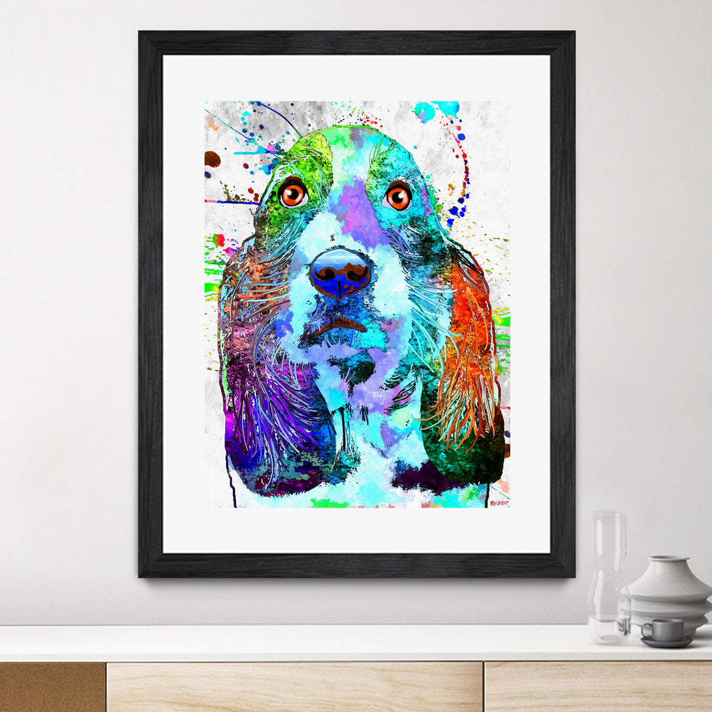 Basset Hound by Daniel Janda on GIANT ART - black digital painting