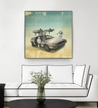 STORMTROOPER IN A DELOREAN II by Vin Zzep on GIANT ART - white digital painting