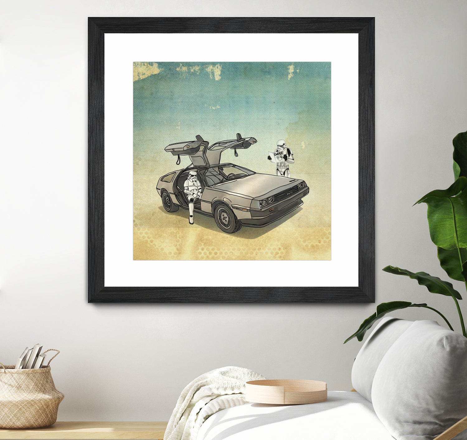 STORMTROOPER IN A DELOREAN II by Vin Zzep on GIANT ART - white digital painting