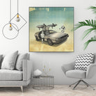 STORMTROOPER IN A DELOREAN II by Vin Zzep on GIANT ART - white digital painting