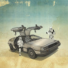 STORMTROOPER IN A DELOREAN II by Vin Zzep on GIANT ART - white digital painting