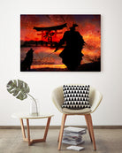 La sagesse du loup by Emmanuel Signorino on GIANT ART - orange digital painting