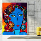 Pop Blue girl by Emmanuel Signorino on GIANT ART - blue digital painting