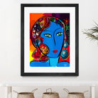 Pop Blue girl by Emmanuel Signorino on GIANT ART - blue digital painting