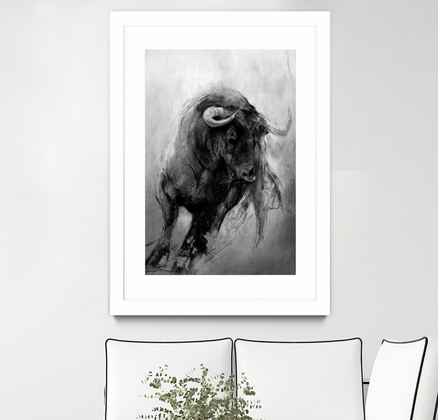 BULL by Mika Koskensalmi on GIANT ART - black digital painting