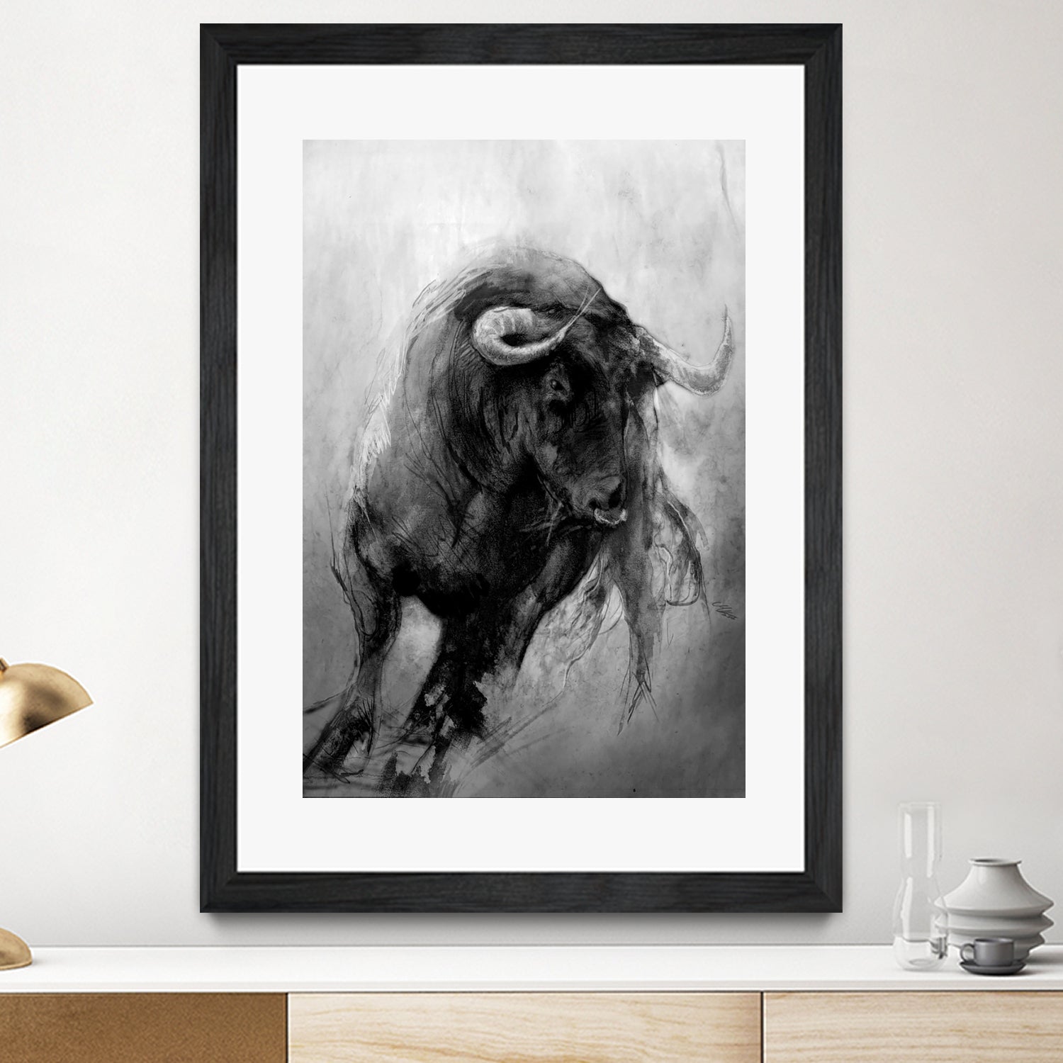 BULL by Mika Koskensalmi on GIANT ART - black digital painting