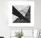 Marble Geometric Background C19 by Ilenia Pagliarini on GIANT ART - black digital drawing