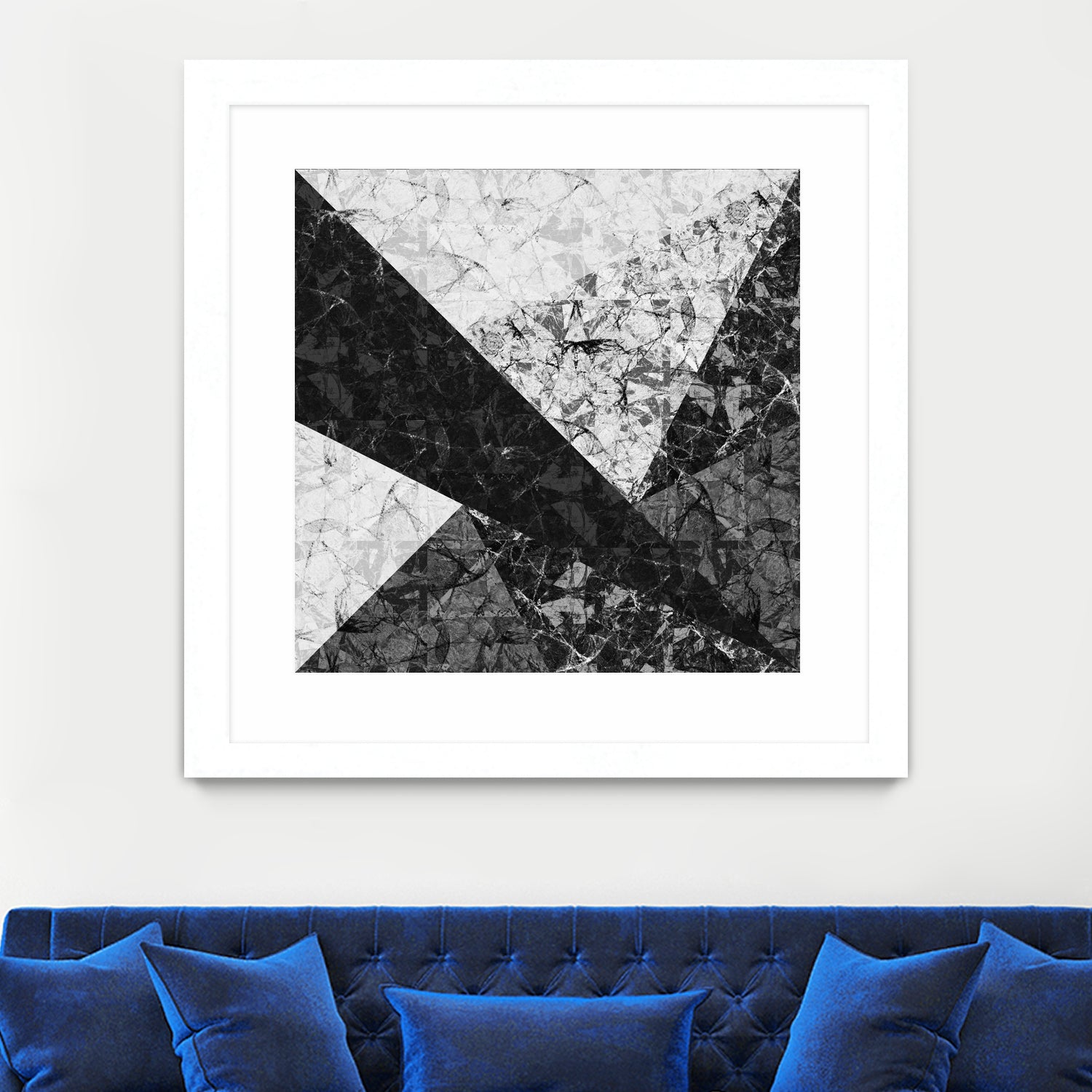 Marble Geometric Background C19 by Ilenia Pagliarini on GIANT ART - black digital drawing