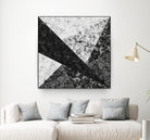 Marble Geometric Background C19 by Ilenia Pagliarini on GIANT ART - black digital drawing