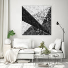 Marble Geometric Background C19 by Ilenia Pagliarini on GIANT ART - black digital drawing