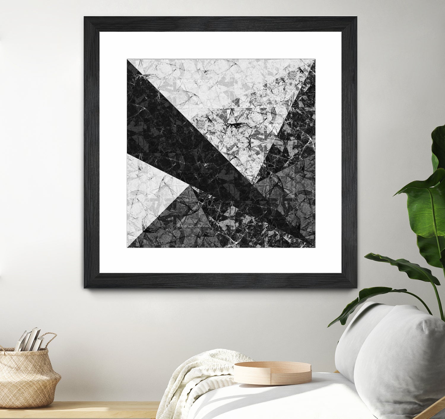 Marble Geometric Background C19 by Ilenia Pagliarini on GIANT ART - black digital drawing