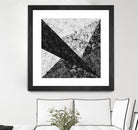 Marble Geometric Background C19 by Ilenia Pagliarini on GIANT ART - black digital drawing