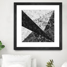 Marble Geometric Background C19 by Ilenia Pagliarini on GIANT ART - black digital drawing