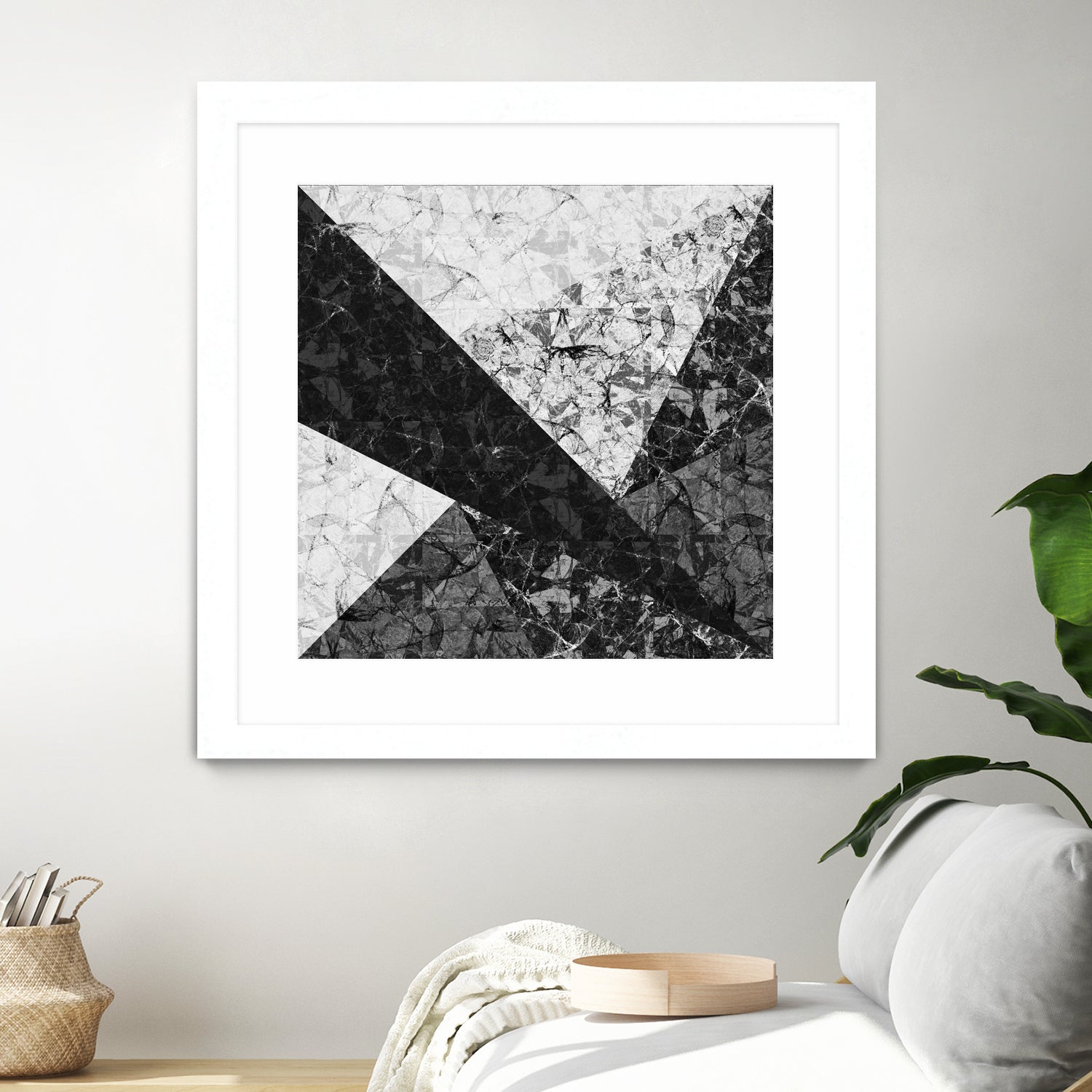 Marble Geometric Background C19 by Ilenia Pagliarini on GIANT ART - black digital drawing