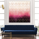 Pink Ombre Triangles by Elisabeth Fredriksson on GIANT ART - pink digital painting