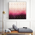 Pink Ombre Triangles by Elisabeth Fredriksson on GIANT ART - pink digital painting