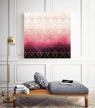 Pink Ombre Triangles by Elisabeth Fredriksson on GIANT ART - pink digital painting