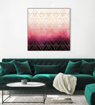 Pink Ombre Triangles by Elisabeth Fredriksson on GIANT ART - pink digital painting