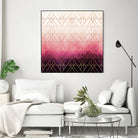 Pink Ombre Triangles by Elisabeth Fredriksson on GIANT ART - pink digital painting