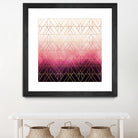 Pink Ombre Triangles by Elisabeth Fredriksson on GIANT ART - pink digital painting