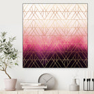 Pink Ombre Triangles by Elisabeth Fredriksson on GIANT ART - pink digital painting