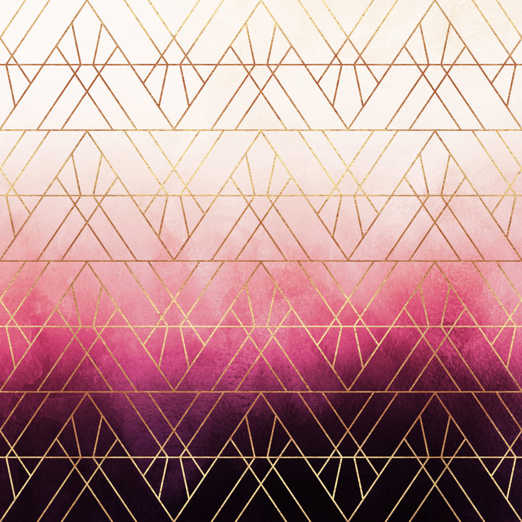 Pink Ombre Triangles by Elisabeth Fredriksson on GIANT ART - pink digital painting