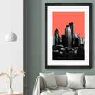 London Black and White by Laura Turner on GIANT ART - red digital painting