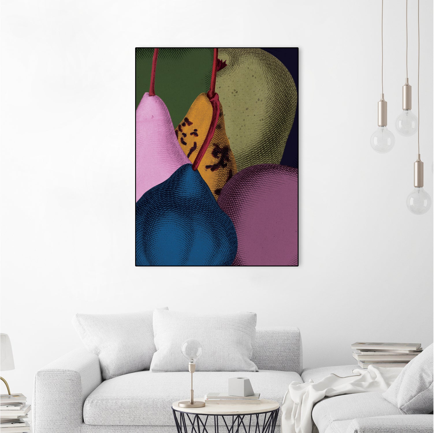 Modern Still life - Pears by Marlies Niemeijer on GIANT ART - blue mixed media