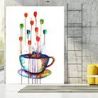 Coffee Splash by Emma Kaufmann on GIANT ART - fuchsia mixed media