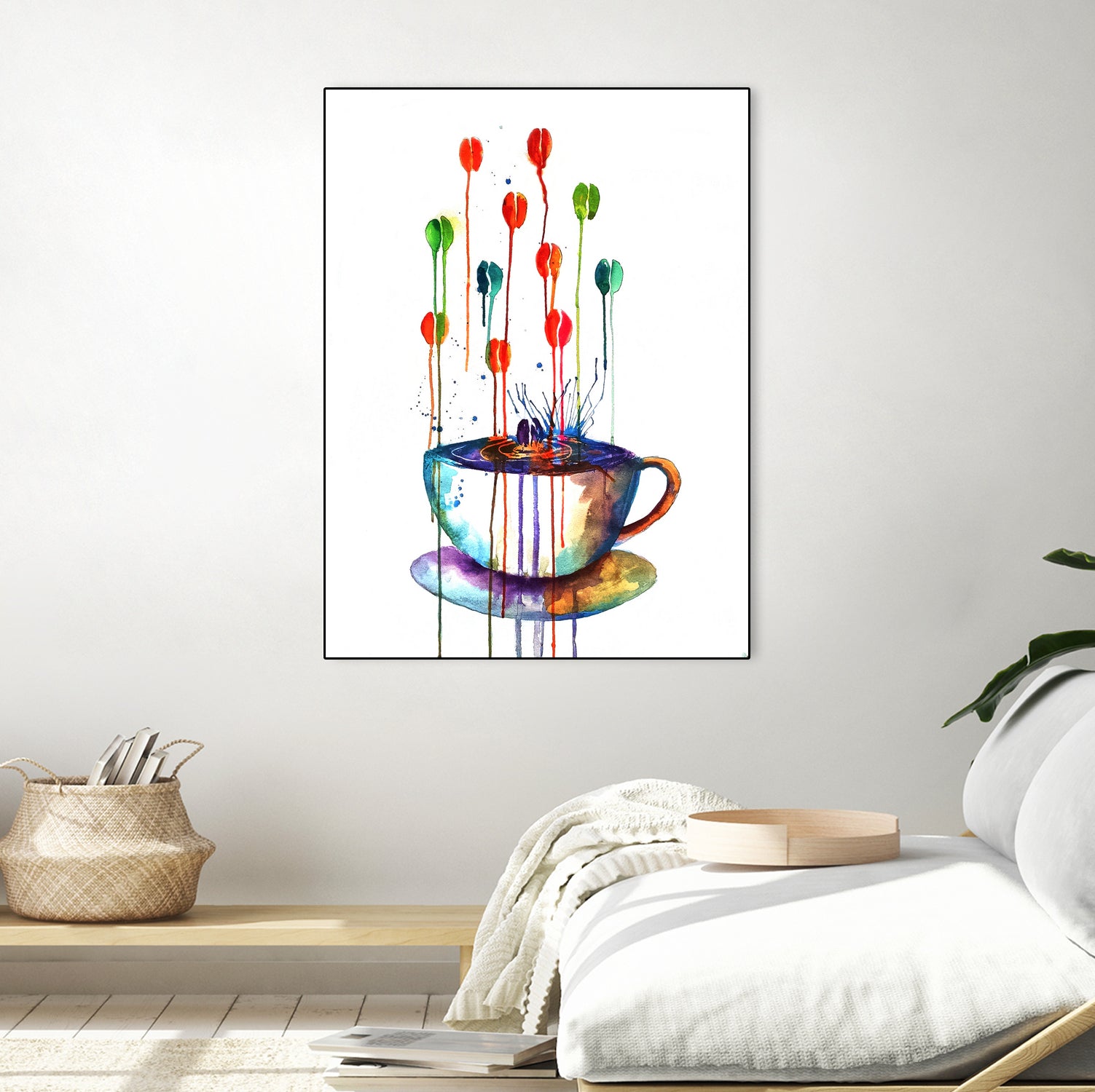 Coffee Splash by Emma Kaufmann on GIANT ART - fuchsia mixed media