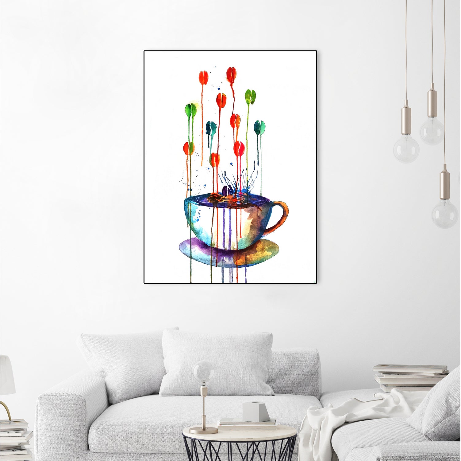 Coffee Splash by Emma Kaufmann on GIANT ART - fuchsia mixed media