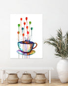 Coffee Splash by Emma Kaufmann on GIANT ART - fuchsia mixed media