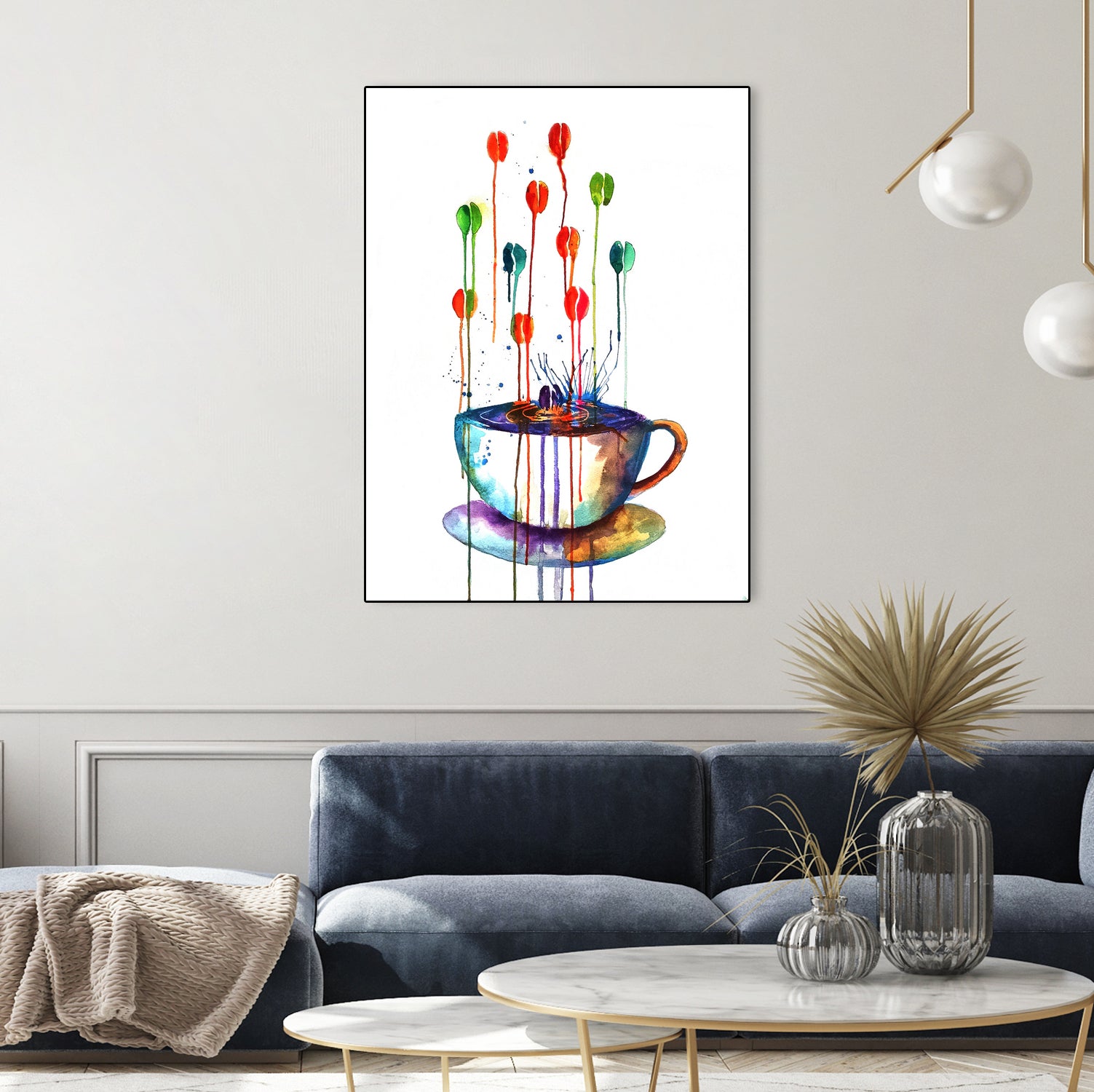 Coffee Splash by Emma Kaufmann on GIANT ART - fuchsia mixed media