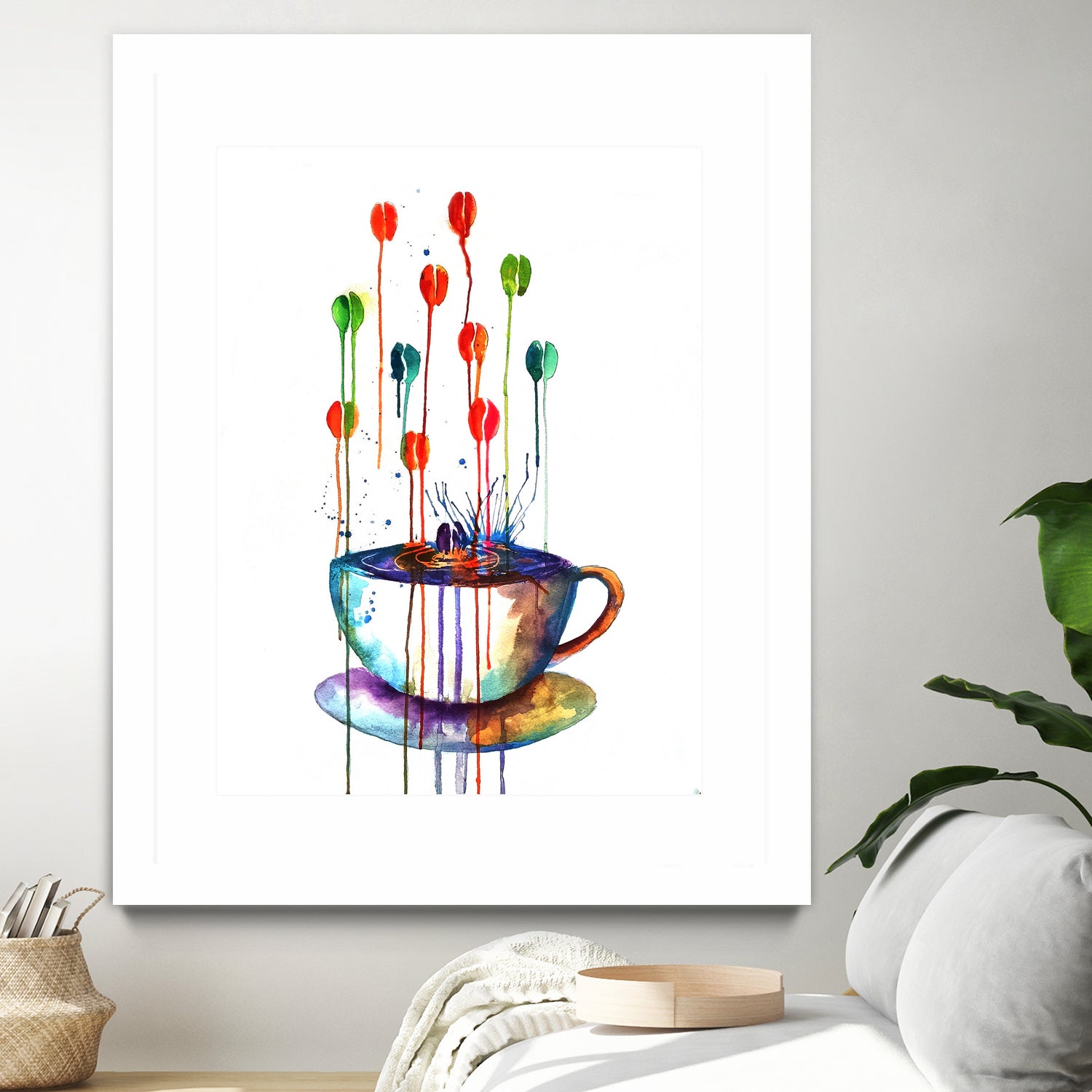 Coffee Splash by Emma Kaufmann on GIANT ART - fuchsia mixed media