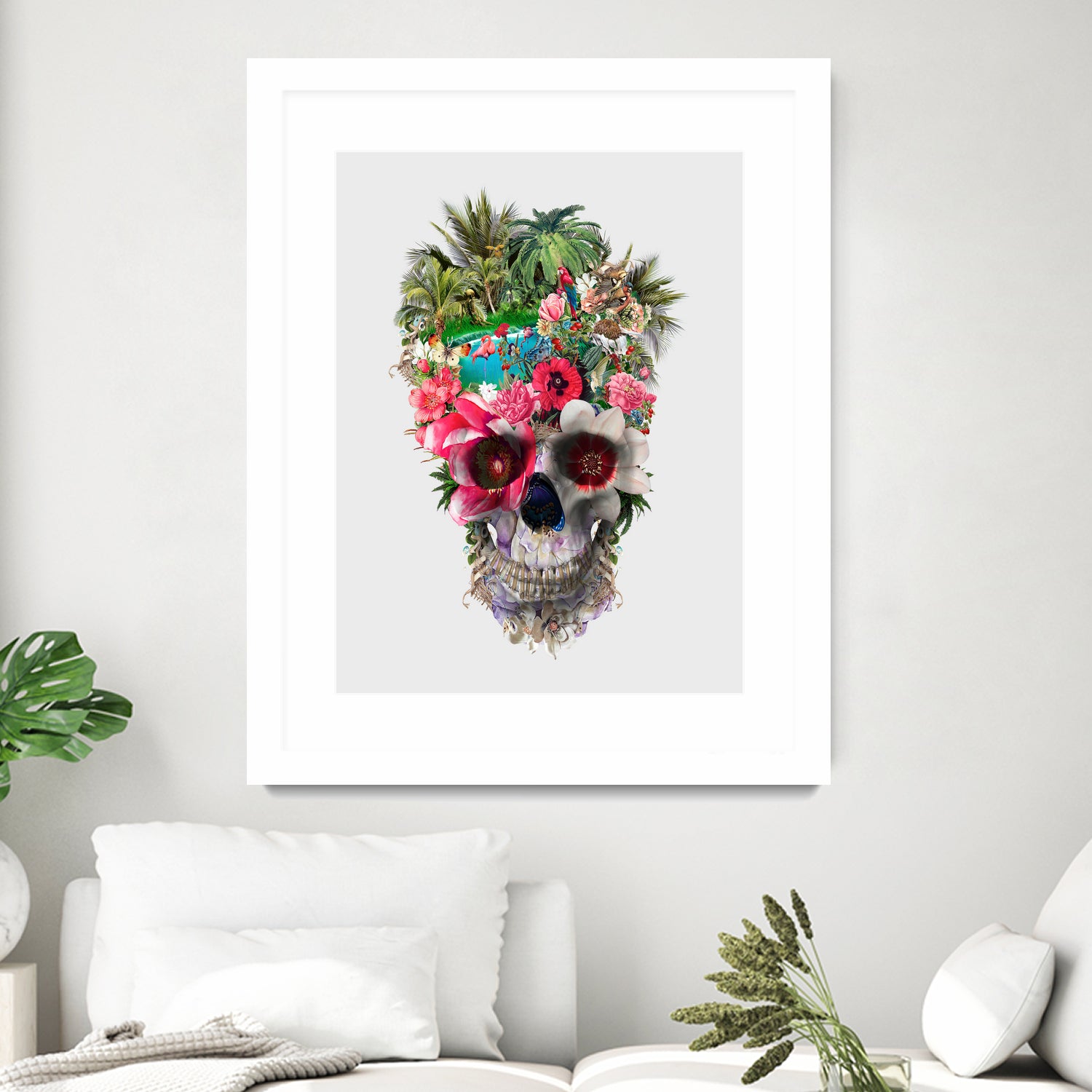 Summer Skull IV by RIZA PEKER on GIANT ART - orange digital painting