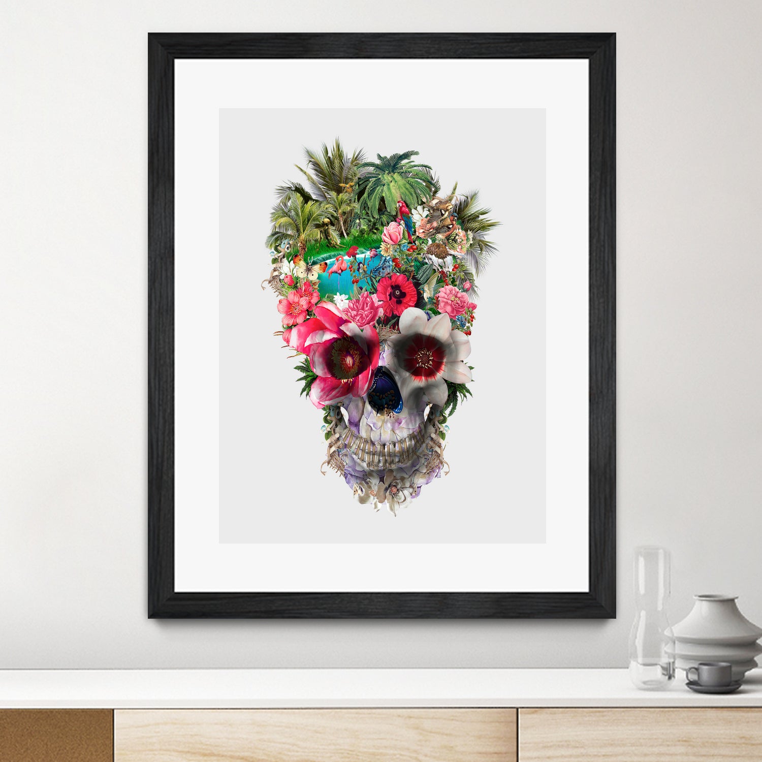 Summer Skull IV by RIZA PEKER on GIANT ART - orange digital painting